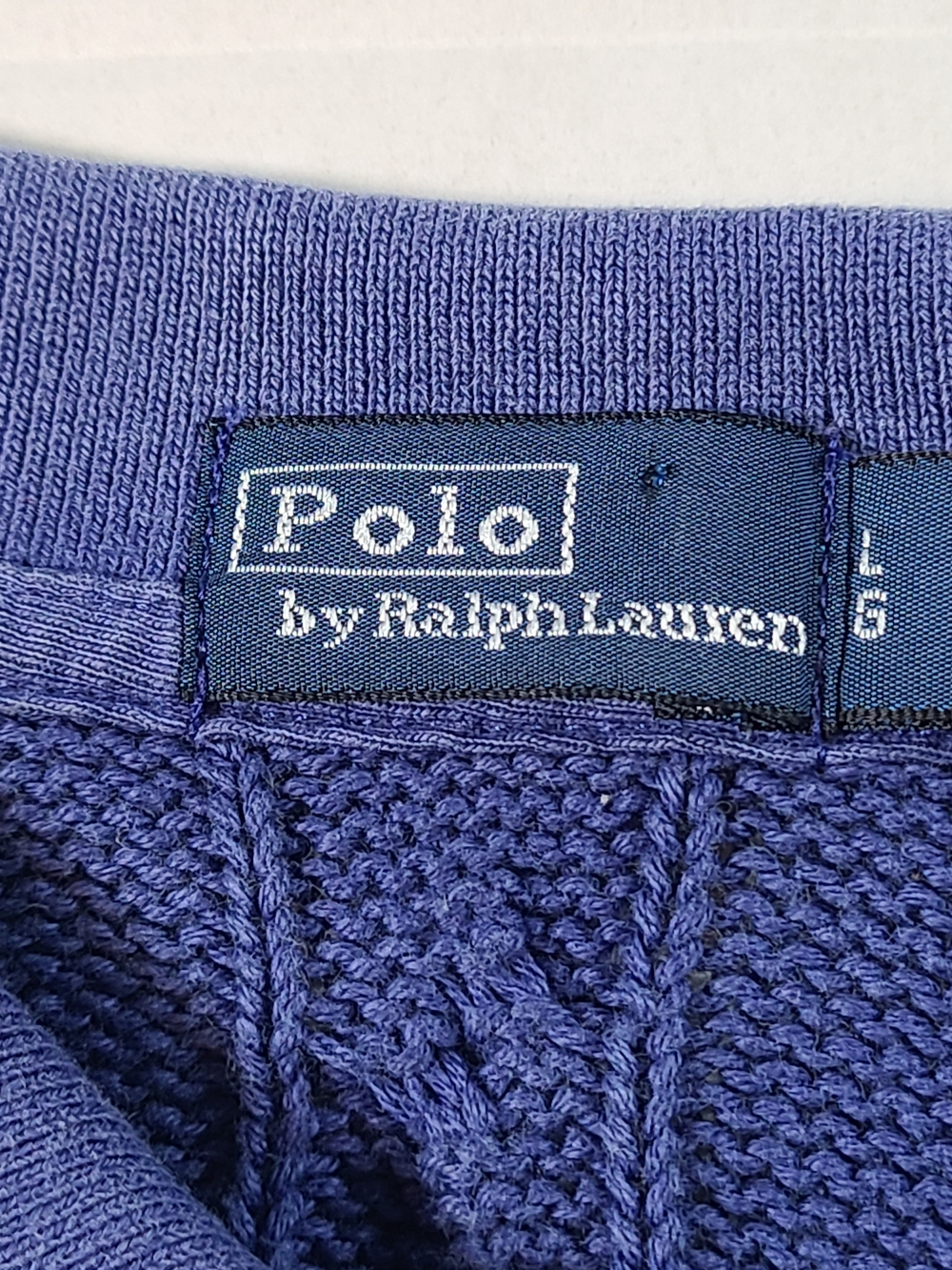 Polo By Ralph Lauren Blue Cable-Knit Preppy Womens Cozy Sweater Vest Large - Picture 5 of 11